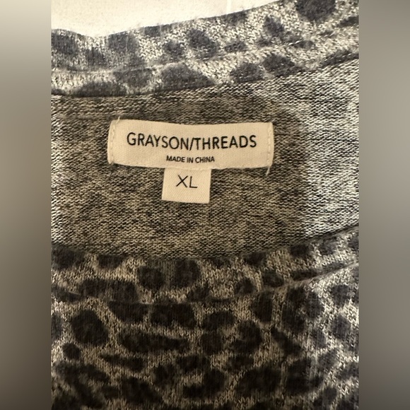 Grayson Threads gray cheetah print tunic - Picture 5 of 8